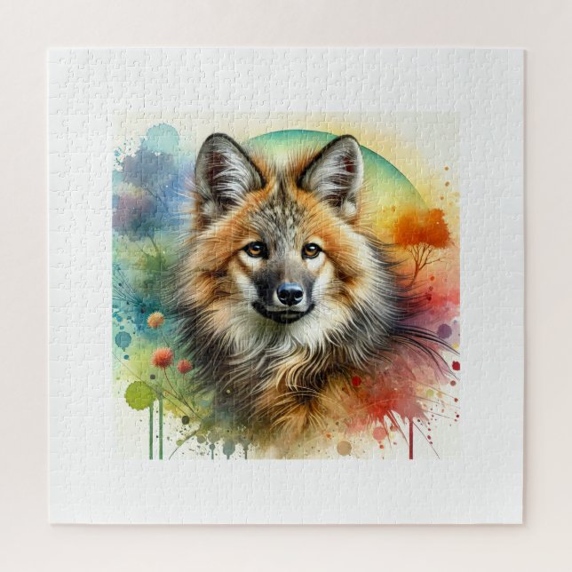 Maned Wolf 210624AREF112 - Watercolor Puzzle (Vertikal)