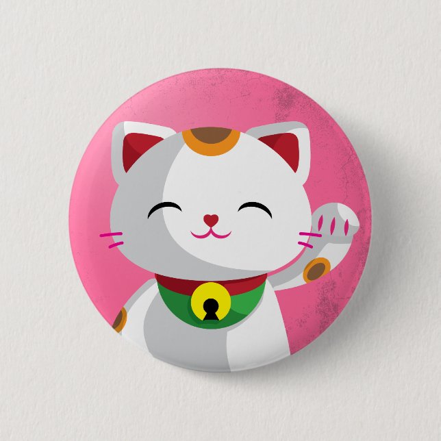 Maneki Neko Button (Vorderseite)