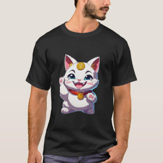 Maneki neko Cat Lucky Cat Waving Katze Rechts Schn T-Shirt