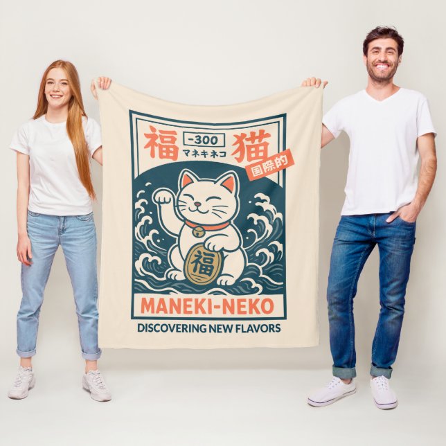 Maneki-Neko Fleecedecke (Beispiel)