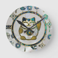 Maneki Neko glückliche Katze auf Perle und