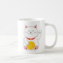 Maneki Neko glückliche Katze Bitcoin Tasse