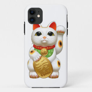 maneki-neko glückliche Katze iPhone 11 Hülle