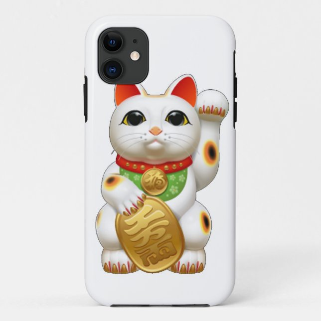 maneki-neko glückliche Katze Case-Mate iPhone Hülle (Rückseite)