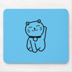 Maneki neko glückliche Katze Japanisches Kitt je Mousepad