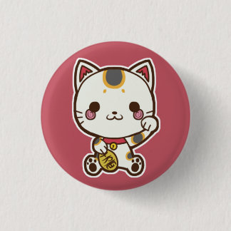 Maneki Neko (glückliche Katze) Knopf Button