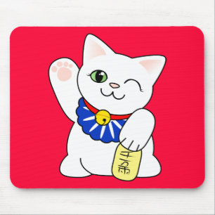Maneki Neko glückliche Katze Mousepad