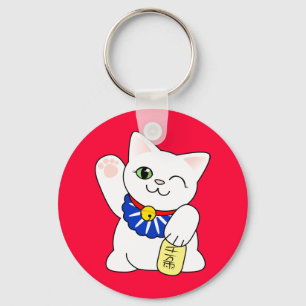 Maneki Neko glückliche Katze Schlüsselanhänger