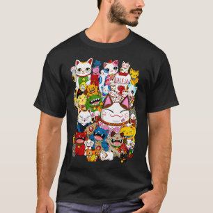Maneki Neko (Glückskatze) Sammlung T-Shirt