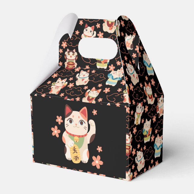 Maneki Neko Glückskatzen Geschenkschachtel (Vorderseite)