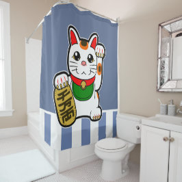 Maneki Neko: Japanisch Lucky Cat Duschvorhang