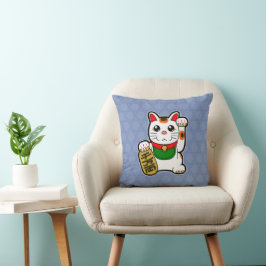 Maneki Neko: Japanisch Lucky Cat Reversible Kissen