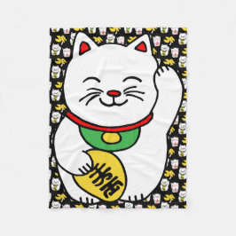 Maneki Neko japanische glückliche Katzen-guter Fleecedecke