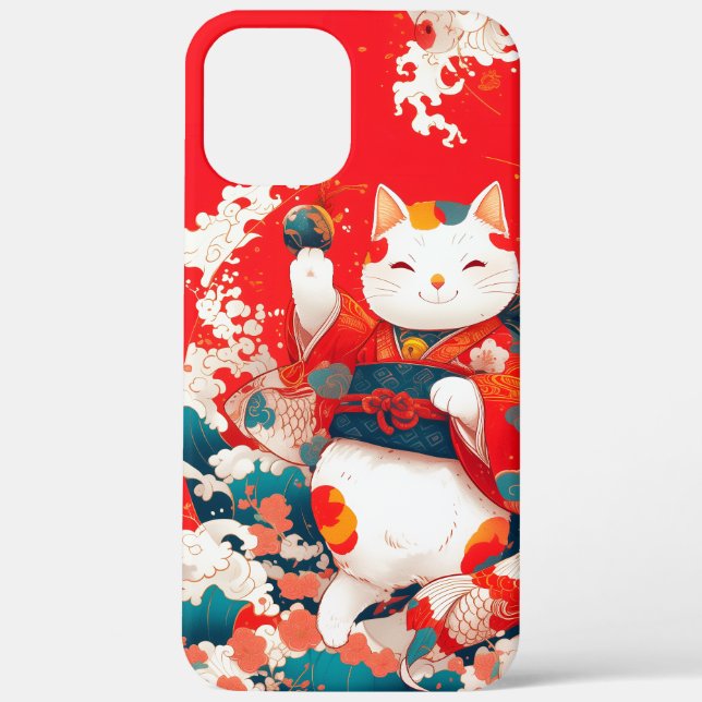 Maneki-Neko, Japanischer Lucky Cat Case-Mate iPhone Hülle (Rückseite)