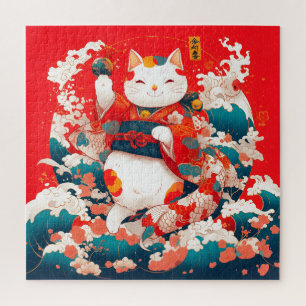 Maneki-Neko, Japanischer Lucky Cat Puzzle