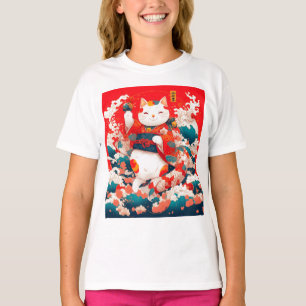 Maneki-Neko, Japanischer Lucky Cat T-Shirt