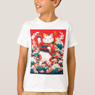 Maneki-Neko, Japanischer Lucky Cat T-Shirt