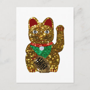 Maneki-Neko-Katze Postkarte