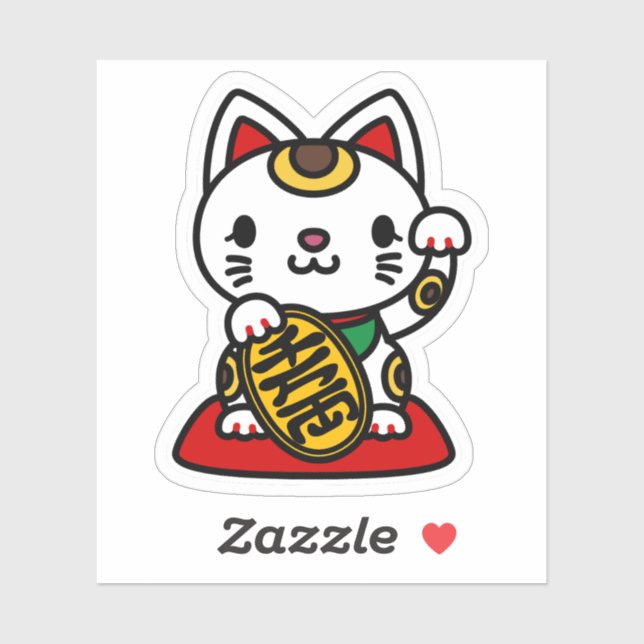Maneki Neko (Lucky Cat) Aufkleber (Blatt)