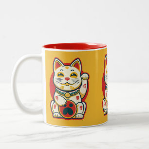 Maneki Neko - Lucky Cat Zweifarbige Tasse