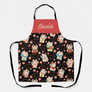 Maneki Neko Lucky Cats Personalisiert Schürze