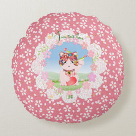 Maneki Neko Lucky Luna Rundes Kissen