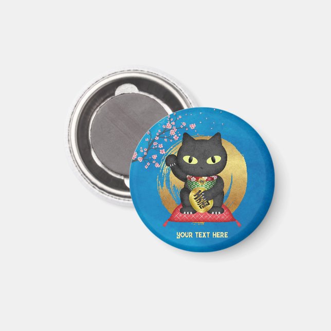 Maneki Neko Lucky Poilue Magnet (Vorderseite/Rückseite)
