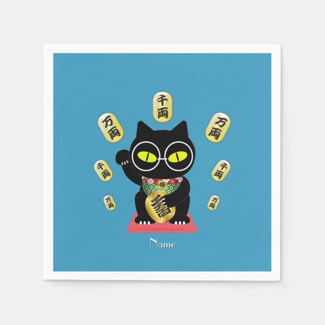 Maneki Neko Lucky Poilue Paper Serviette (Vorderseite)