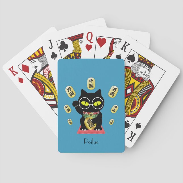 Maneki Neko Lucky Poilue Spielkarten (Rückseite)