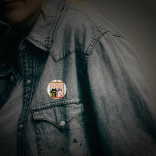 Maneki Neko Lucky Poiluna Button