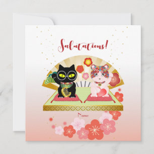 Maneki Neko Lucky Poiluna Dankeskarte