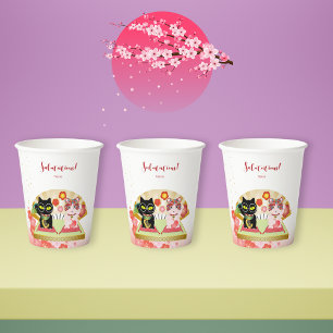 Maneki Neko Lucky Poiluna Pappbecher