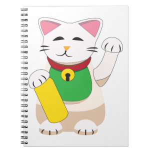 Maneki Neko oder Winkende Katze Notizblock