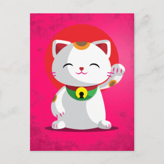 Maneki Neko Postkarte