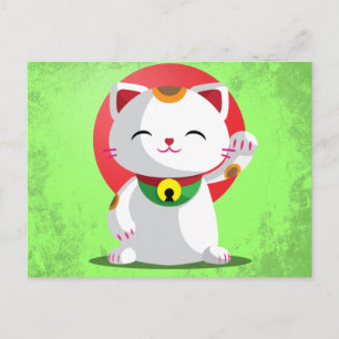 Maneki Neko Postkarte