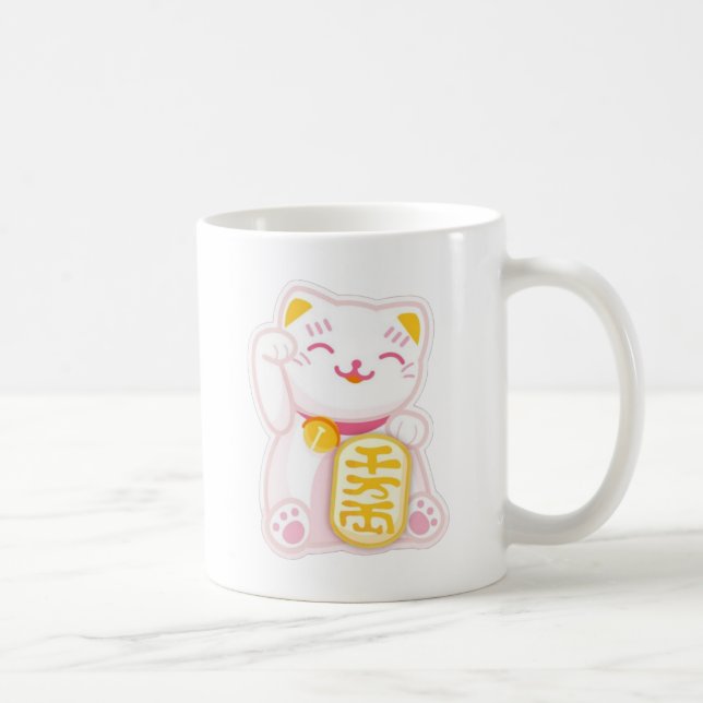 maneki neko Rosa Tasse (Rechts)