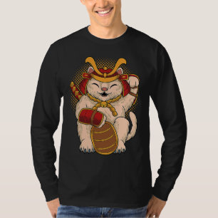 Maneki Neko Samurai Japan Glückskatze Glücksgeld A T-Shirt