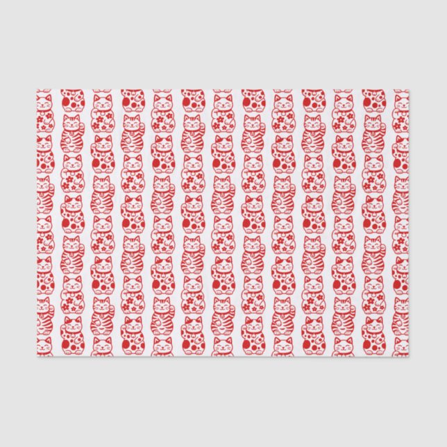 Maneki Neko Seidenpapier (Vorderseite)