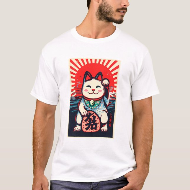 Maneki Neko T-Shirt (Vorderseite)