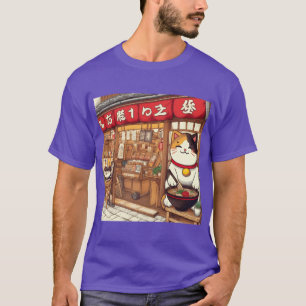 Manekineko im Ramen-Shop Oversized T-Shirt