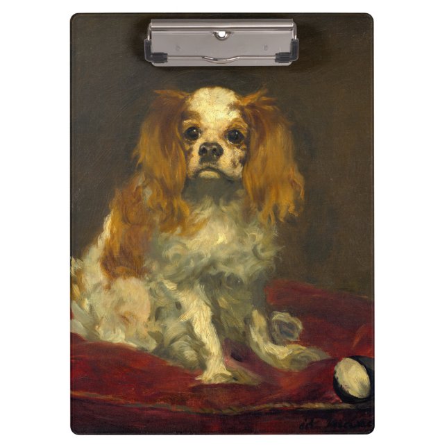 Manet A King Charles Spaniel Klemmbrett (Vorderseite)