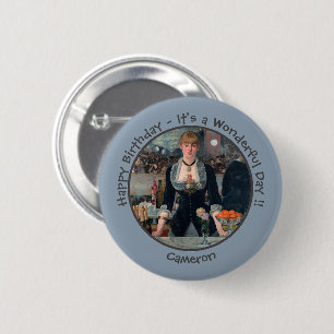 Manet Bar at the Folies-Bergère Party Collection Button