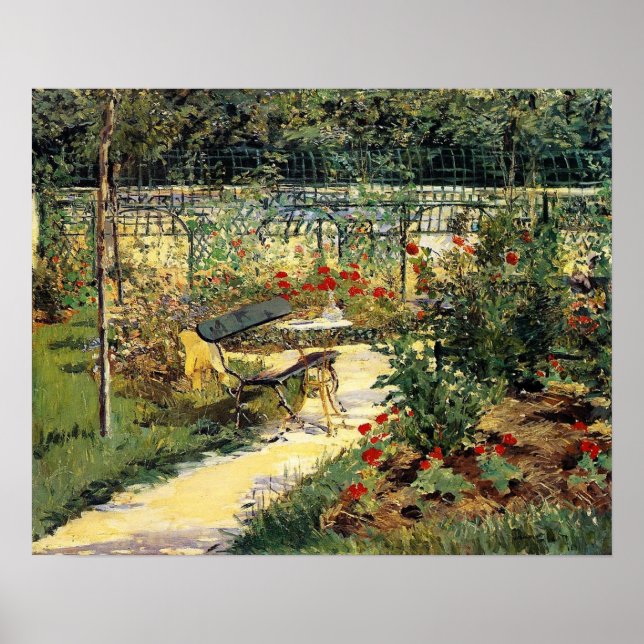 Manet - Bench (Mein Garten), 1881 Poster (Vorne)