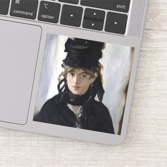 Manet - Berthe Morisot mit einem Blumenstrauß Aufkleber (Detail)