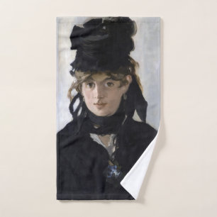 Manet - Berthe Morisot mit einem Blumenstrauß Badhandtuch Set
