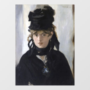 Manet - Berthe Morisot mit einem Blumenstrauß Fensteraufkleber
