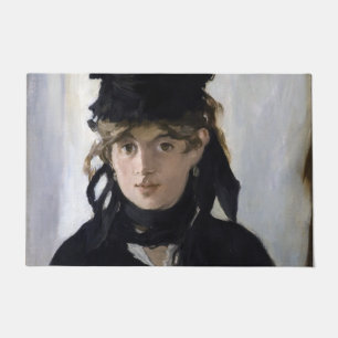Manet - Berthe Morisot mit einem Blumenstrauß Fußmatte