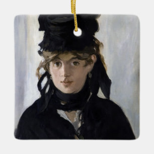 Manet - Berthe Morisot mit einem Blumenstrauß Keramikornament