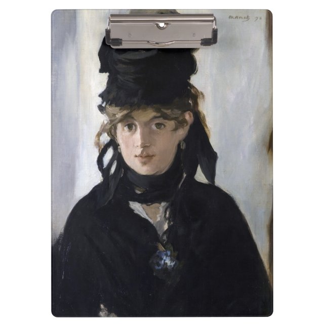 Manet - Berthe Morisot mit einem Blumenstrauß Klemmbrett (Vorderseite)