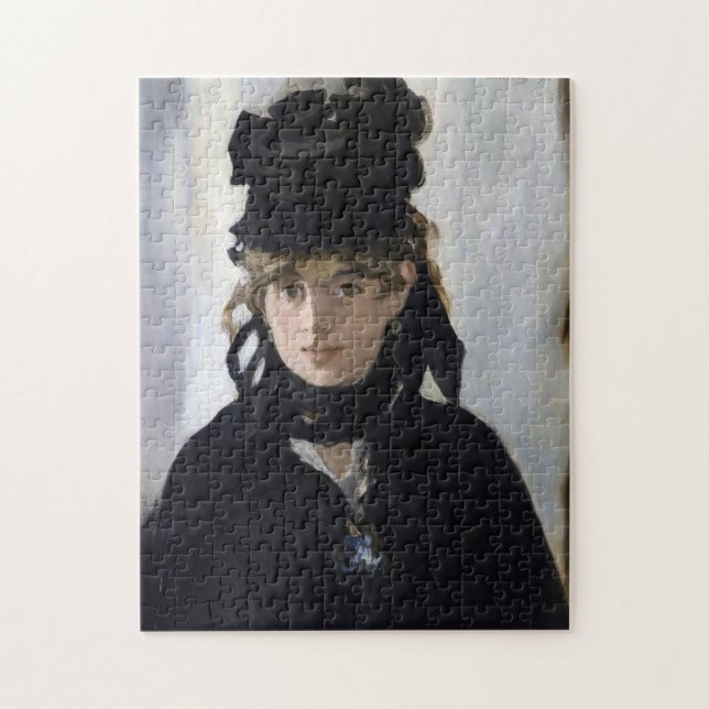 Manet - Berthe Morisot mit einem Blumenstrauß Puzzle (Vertikal)
